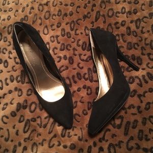 BCBG Black Suede Heels
